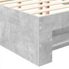vidaXL Cadre de lit Gris b&eacute;ton 200 x 200 cm Bois d'ing&eacute;nierie