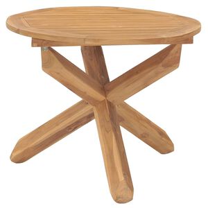 vidaXL Table &agrave; d&icirc;ner de jardin &Oslash;90x75 cm Bois de teck massif
