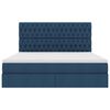 vidaXL Lit avec rangement et matelas Bleu 160 x 200 cm Polyester