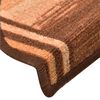 vidaXL Tapis d'escalier autocollants 15 pcs Marron 65x21x4 cm