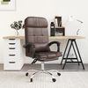 vidaXL Fauteuil de massage inclinable de bureau Marron Similicuir
