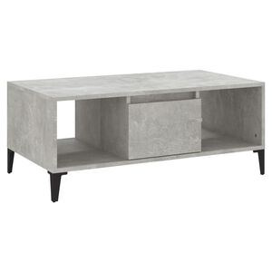 vidaXL Table basse Gris b&eacute;ton 90x50x36,5 cm Bois d'ing&eacute;nierie