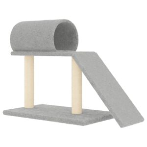 vidaXL Arbres &agrave; chat avec tunnel et &eacute;chelle gris clair 55,5 cm