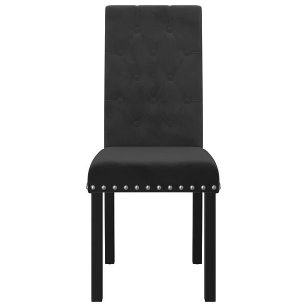 vidaXL Chaises &agrave; manger lot de 2 noir velours