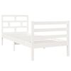 vidaXL Cadre de lit sans matelas blanc 75x190 cm bois massif