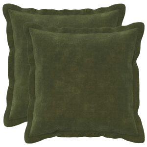 vidaXL Housse de coussin 2 pcs HOUTEN Vert 35 x 35 cm