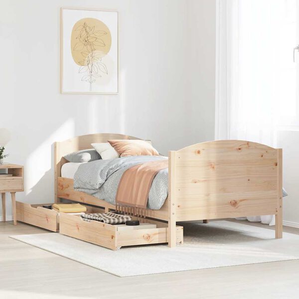 vidaXL Cadre de lit sans matelas 90x190 cm bois de pin massif