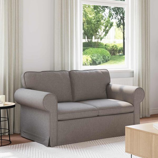 vidaXL Canap&eacute; Taupe 215 x 82 x 80 cm tissu