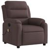 vidaXL Fauteuil de massage inclinable Marron fonc&eacute; Tissu