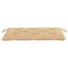 vidaXL Banc de jardin avec coussin beige 112 cm Bois de teck massif