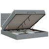 vidaXL Lit ottoman avec matelas Gris clair 140 x 190 cm Tissu