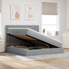 vidaXL Lit avec rangement et matelas Gris clair 160 x 200 cm Polyester