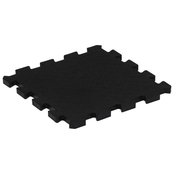 vidaXL Carreaux de sol caoutchouc 16 pcs noir 16 mm 30x30 cm