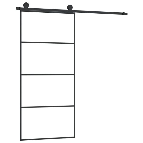 vidaXL Porte coulissante avec kit de quincaillerie 90x205 cm Verre ESG