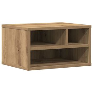 vidaXL Support d'imprimante Ch&ecirc;ne artisanal 40 x 32 x 22,5 cm