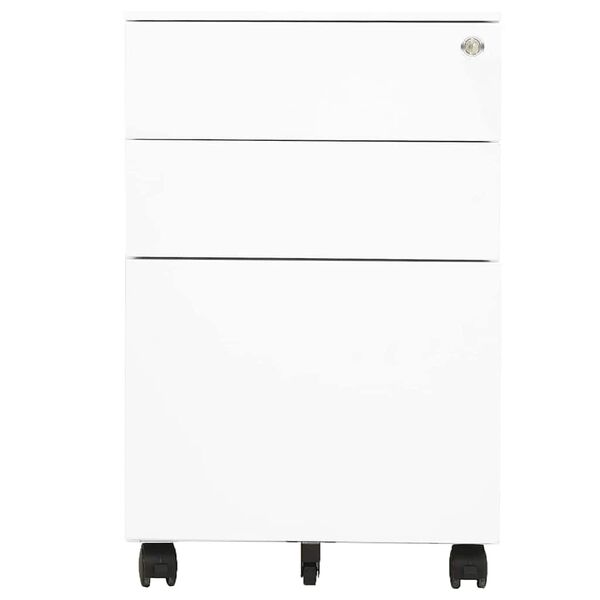 vidaXL Classeur mobile Blanc 39x45x60 cm Acier