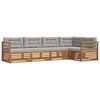 vidaXL Ensemble de canap&eacute;s d'ext&eacute;rieur 5 pc Gris Naturel et Clair