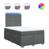 vidaXL Sommier &agrave; lattes de lit avec matelas Gris fonc&eacute; 120x200cm Tissu