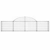 vidaXL Paniers à gabions arqués 6 pcs 200x30x40/60 cm Fer galvanisé