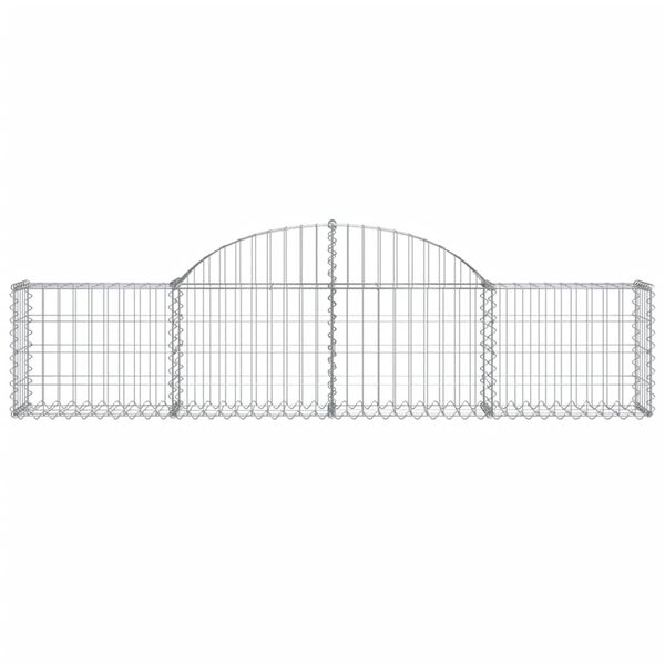 vidaXL Paniers à gabions arqués 6 pcs 200x30x40/60 cm Fer galvanisé