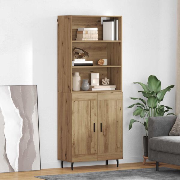 vidaXL Haut Armoire Ch&ecirc;ne artisanal 69,5 x 34 x 180 cm