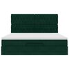 vidaXL Cadre de lit ottoman avec matelas vert fonc&eacute; 160x200 cm velours