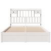 vidaXL Lit biblioth&egrave;que sans matelas blanc 140x190 cm bois pin massif