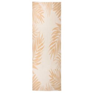 vidaXL Tapis &agrave; tissage plat d'ext&eacute;rieur 80x250 cm Motif de feuille
