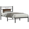 vidaXL Cadre de lit sans matelas ch&ecirc;ne marron 75x190cm bois ing&eacute;nierie