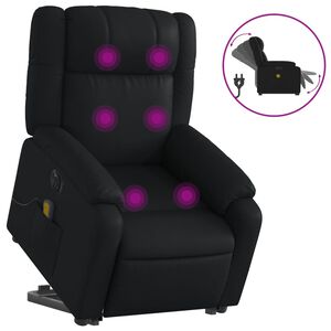 vidaXL Fauteuil inclinable de massage &eacute;lectrique noir similicuir