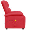 vidaXL Fauteuil de massage Rouge Similicuir