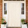 vidaXL Rideau anti-mouches beige et blanc 100x220 cm chenille