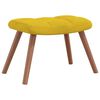 vidaXL Chaise &agrave; bascule avec repose-pied Jaune moutarde Velours
