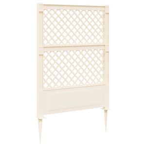 vidaXL Trellis avec pique PP Blanc