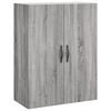 vidaXL Buffet haut Sonoma gris 69,5x34x180 cm Bois d'ing&eacute;nierie