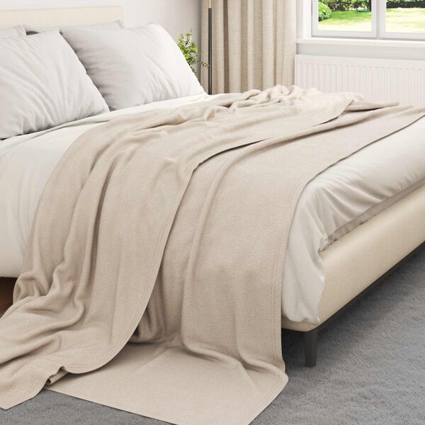 vidaXL Couvertures &agrave; jeter 24 pcs Beige 240 x 220 cm Toison