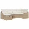 vidaXL Ensemble de Canap&eacute;s avec coussin Beige et cr&egrave;me polyrotin