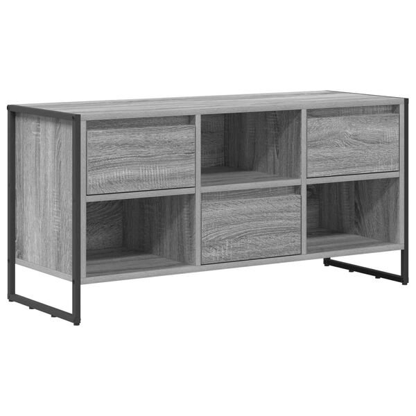 vidaXL Meuble TV Gris Sonoma 100 x 36 x 49,5 cm Bois d'ing&eacute;nierie