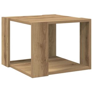 vidaXL Table basse ch&ecirc;ne artisanal 40x40x30 cm bois d'ing&eacute;nierie