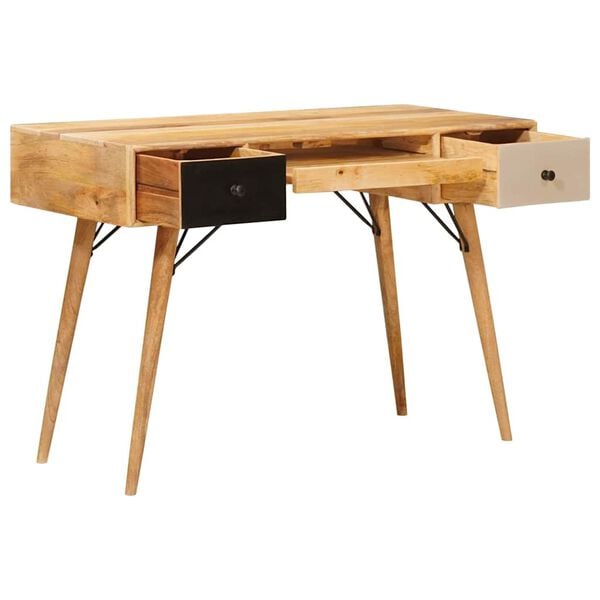 vidaXL Bureau d'&eacute;criture Marron 110 x 55 x 76 cm Bois de mangue massif