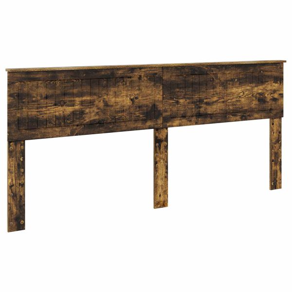 vidaXL T&ecirc;te de lit Ch&ecirc;ne fum&eacute; 200 cm Bois d'ing&eacute;nierie