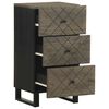 vidaXL Buffet noir 40x33x75 cm bois massif de manguier
