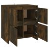 vidaXL Buffets 2 pcs Chêne fumé 70x41x75 cm Bois d'ingénierie