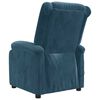 vidaXL Fauteuil de massage Bleu Velours
