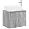 vidaXL Ensemble de mobilier de salle de bain Sonoma gris