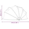 vidaXL D&ocirc;me de piscine rond 376x188 cm PVC
