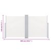 vidaXL Auvent latéral rétractable Crème 100 x 600 cm