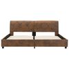 vidaXL Cadre de lit sans matelas marron similicuir daim 160x200 cm