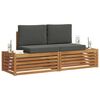 vidaXL Ensemble de canap&eacute;s d'ext&eacute;rieur 2 Pi&egrave;ce Naturel et Anthracite