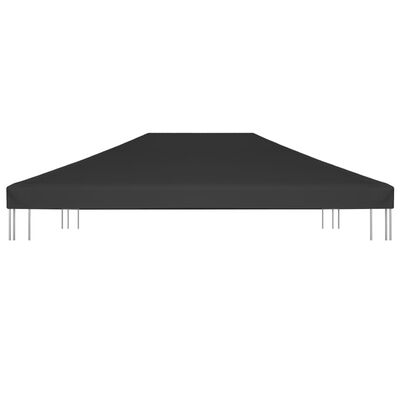 vidaXL Toile de toit de belvédère 270 g/m² 4x3 m Noir